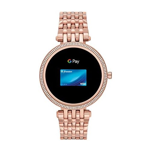 마이클코어스 Michael Kors Womens Gen 5E 43mm Stainless Steel Touchscreen Smartwatch with Fitness Tracker, Heart Rate, Contactless Payments, and Smartphone Notifications.