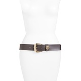 MICHAEL Michael Kors Calfskin Leather Belt_CHOCOLATE