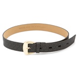 Michael Kors Faux Leather Logo Belt_BLACK