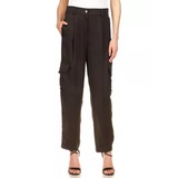 Womens Satin Cargo Pants