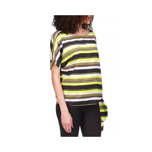 마이클코어스 Womens Multi Stripe Side Tie Blouse