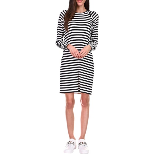 마이클코어스 MICHAEL Michael Kors Stripe Lace-Up Long Sleeve Dress