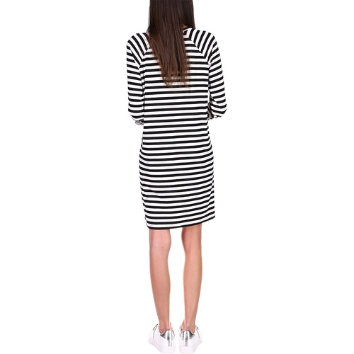 마이클코어스 MICHAEL Michael Kors Stripe Lace-Up Long Sleeve Dress