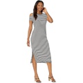 MICHAEL Michael Kors Stripe Cold-Shoulder Midi Dress