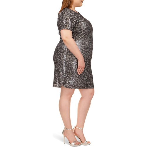 마이클코어스 MICHAEL Michael Kors Plus Size Sequin T-Shirt Mini Dress