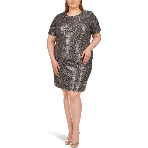 마이클코어스 MICHAEL Michael Kors Plus Size Sequin T-Shirt Mini Dress