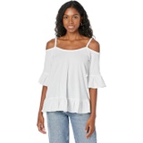 MICHAEL Michael Kors Petite Cold-Shoulder Ruffle Top