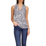 MICHAEL Michael Kors Paisley Ruffle Popover Tank