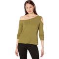 MICHAEL Michael Kors Asymmetrical Cold-Shoulder Top