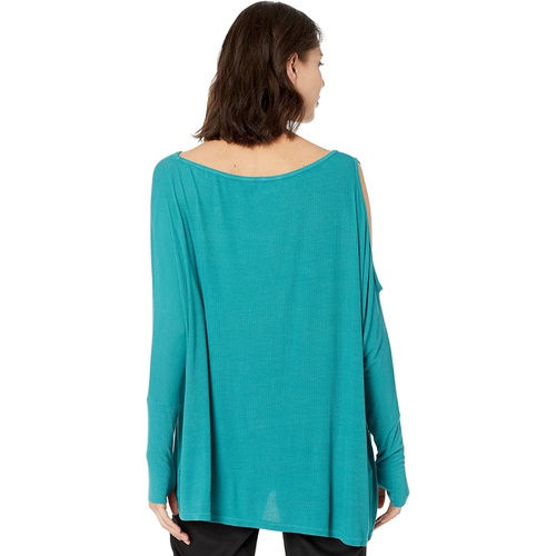  Michael Lauren Deuce Oversized Cold-Shoulder Tee