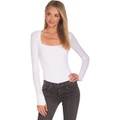 Michael Lauren Osman Long Sleeve Square Neck Top with Thumbhole