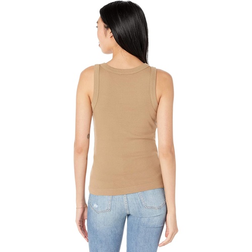  Michael Stars Paloma 1x1 Cotton Wide Binding Tank Top