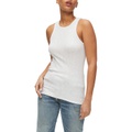 Michael Stars Alana Rhodes Rib Halter Racerback Tank Top