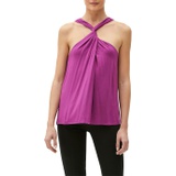 Michael Stars Cindy Luxe Jersey Front To Back Twist Halter Tank Top