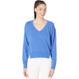 Michael Stars Camila V-Neck Crop Sweatshirt in Hermosa French Terry