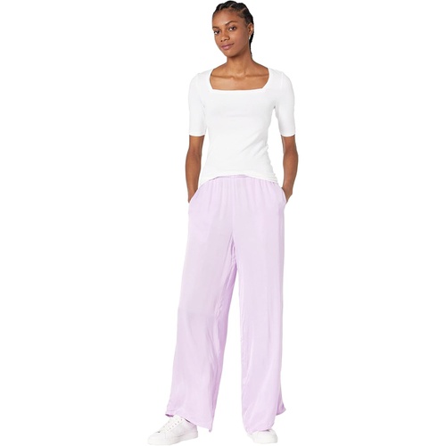  Michael Stars Viv Washed Satin Wide Leg Pants