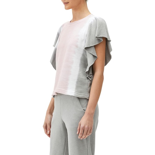  Michael Stars Ariana Canyon Wash Flutter Sleeve Pullover Top in Hermosa French Terry