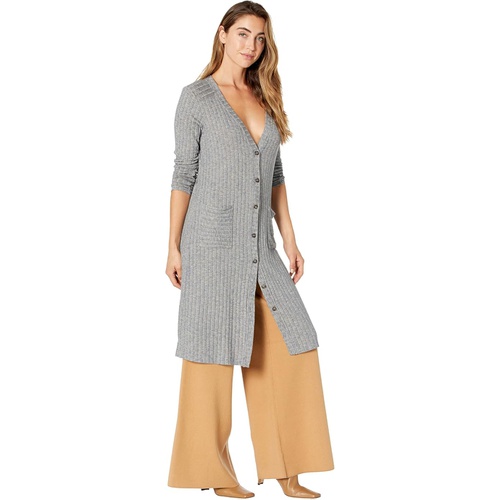  Michael Stars Jasper Rib Ella V-Neck Long Cardigan