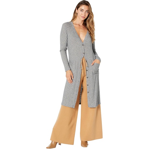  Michael Stars Jasper Rib Ella V-Neck Long Cardigan