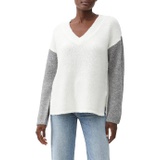 Michael Stars Color-Block V-Neck Sweater