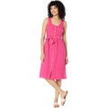 Michael Stars Lulu Woven Linen Button-Down Sleeveless Dress