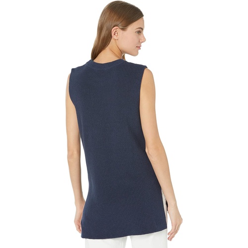  Michael Stars Sydney Cotton Sweater Vest with Side Slits