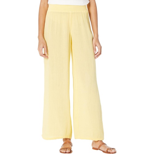  Michael Stars Susie Double Gauze Smocked Wide Leg Pants