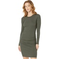 Michael Stars Jordan Ultra Rib Long Sleeve Ruched Mini Dress