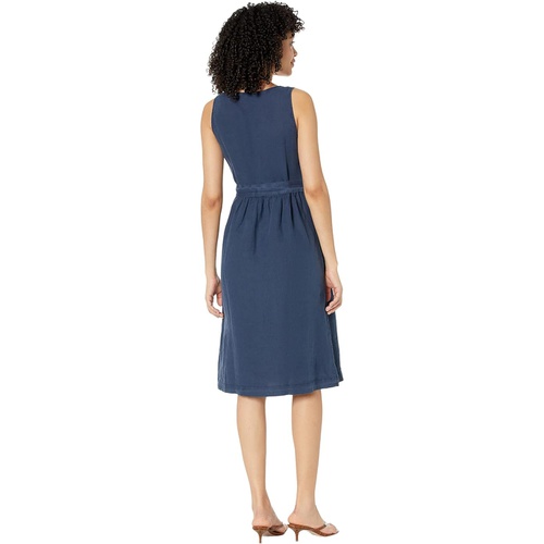  Michael Stars Lulu Woven Linen Button-Down Sleeveless Dress