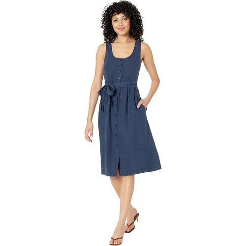  Michael Stars Lulu Woven Linen Button-Down Sleeveless Dress