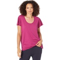 Michael Stars Jana Scoop Neck Flutter Sleeve Top in Supima Cotton Slub