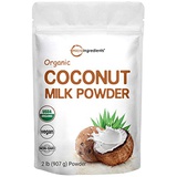 Micro Ingredients Organic Coconut Milk Powder, 2 Pound (32 Ounce), Plant-Based Creamer, Perfect for Coffee, Tea and Smoothie, Non-GMO and Vegan Friendly