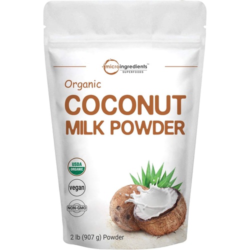  Micro Ingredients Organic Coconut Milk Powder, 2 Pound (32 Ounce), Plant-Based Creamer, Perfect for Coffee, Tea and Smoothie, Non-GMO and Vegan Friendly