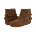 Minnetonka Double Fringe Side Zip Boot