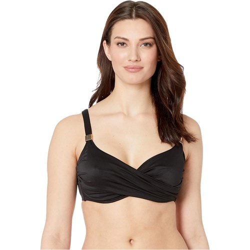  Miraclesuit D-DDD Cup Solid Surplice Bra Top