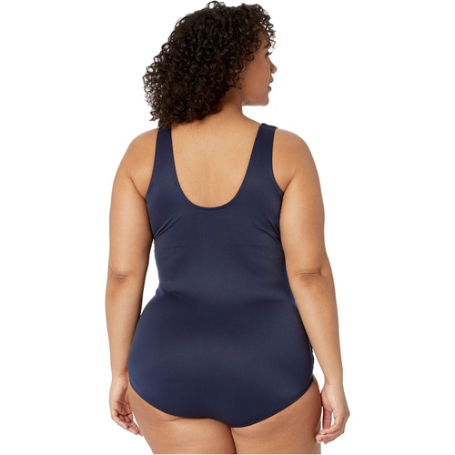  Miraclesuit Plus Size Solid Crossover One-Piece