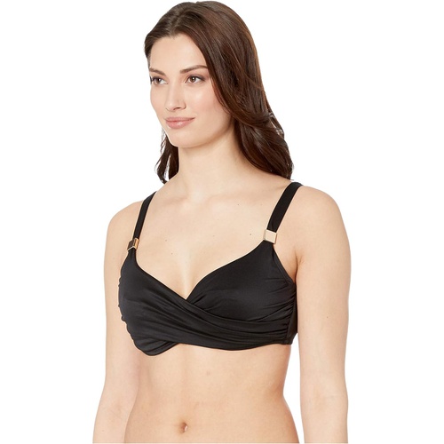  Miraclesuit D-DDD Cup Solid Surplice Bra Top