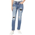 Miss Me High-Rise Slim Straight Jeans in Dark Blue