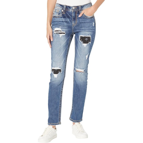  Miss Me High-Rise Slim Straight Jeans in Dark Blue