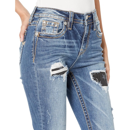  Miss Me High-Rise Slim Straight Jeans in Dark Blue