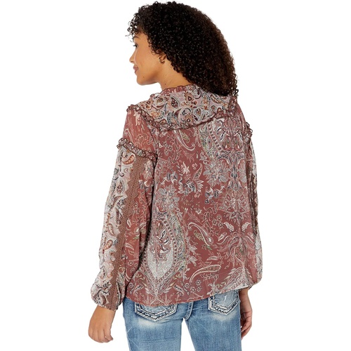  Miss Me Paisley Popover Blouse