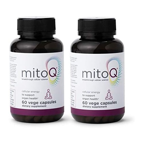  MitoQ Advanced CoQ10 Ubiquinol Supplement, Antioxidant Support for Mitochondria, Organ Health, Healthy Aging and Cellular Energy (120 Veggie Capsules)