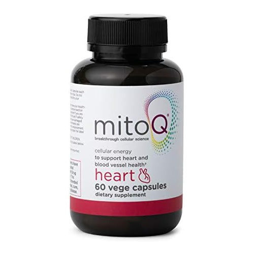  MitoQ Heart Premium CoQ10 Antioxidant - Contains Magnesium, L-Carnitine & Vitamin D3 - Supports Circulatory Health, Healthy Blood Circulation Within Normal Limits and Cellular Heal