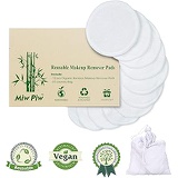 Miw Piw Reusable Cotton Pads Face Pack 13 Washable Makeup Remover Laundry Bag Skincare Cleaning Bamboo Cloth Rounds Facial Wipes Eye Lip