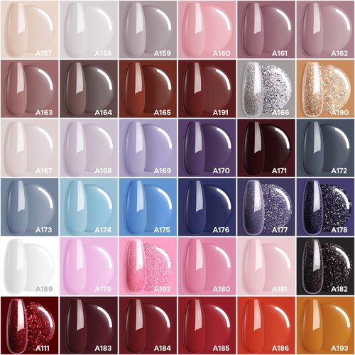  Gel Nail Polish 36 Pcs Colors 7 ML Winter into Spring Holiday Nude Gel Polish Soak Off Gel Nail Kit Glitter Nail Art Starter Kit Beauty Gifts Set Box by Modelones