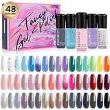 Gel Nail Polish 48 PCS Colors Winter Spring Holiday 6ml Gel Polish Set Soak Off Gel Nail Kit Glitter Nail Gel Polish Starter Kit Beauty Gifts Set by Modelones