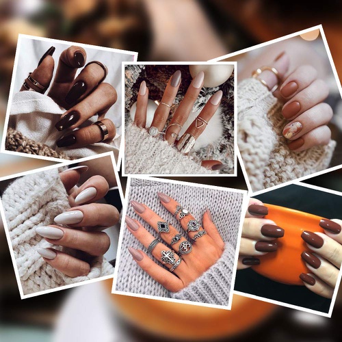  Gel Nail Polish Kit, 12 Pcs Winter Fall Color Gel Polish Set, Nude Brown Gel Nail Kit Collection for Nail Art Salon By Modelones