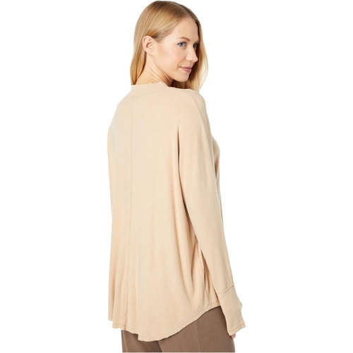  Mod-o-doc Brushed Rib Long Sleeve Mock Neck Dolman Tunic