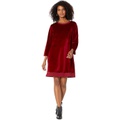 Mod-o-doc Stretch Velvet 3u002F4 Sleeve Shift Dress