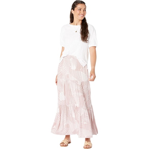  Mod-o-doc Abstract Print Tiered Skirt